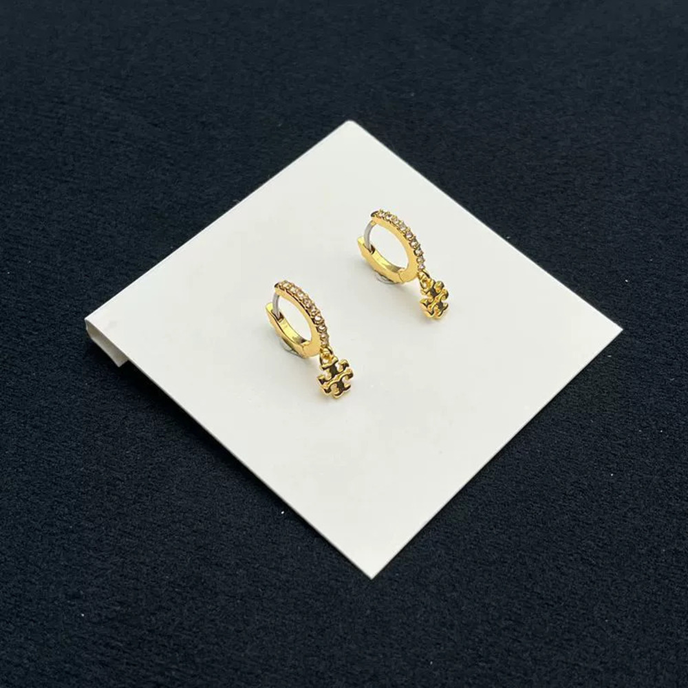 Tory Burch Small Rhinestone Earrings